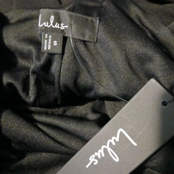 NWT Lulus Exquisite Refinement Black Backless Bow Ruffled Maxi Dress S Formal - Picture 10 of 14